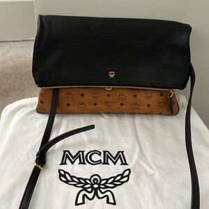 MCM Visetos Corina Foldover Bag - Brown Crossbody Bag